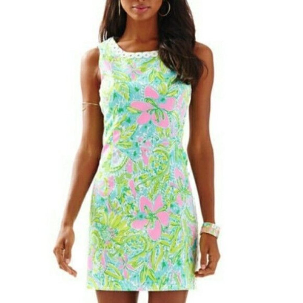 Lilly Pulitzer Mila Coconut Jungle shift dress size 0